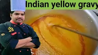 how to make yellow gravy Hotel style? //yellow gravy //onion gravy // Indian yellow gravy / basic