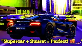 Sunset Perfection: Black Supercar in Hyperrealistic 8K Octane Render 🌇🏎️