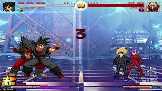 [M.U.G.E.N] DBS Evil Goku & Evil Vegeta Revamp [FIRST UPDATE] vs NONJUS Cat Noir & LadyBug