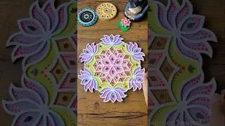 Soft pastels and bold pops of color, all blended together with love ❤️ #rangoli #diy #shorts