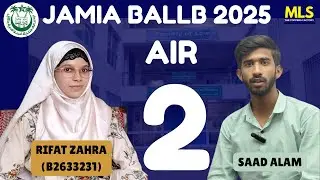 Toppers Talk | AIR 2 JMI BALLB 2025 | Jamia Topper Rifat Zahra Shares Her Success Story!