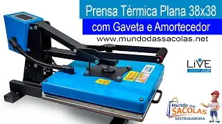 Prensa T&eacute;rmica Plana 38x38 com Gaveta e Amortecedor Live SUB