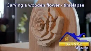 Carving a wooden flower - timelapse