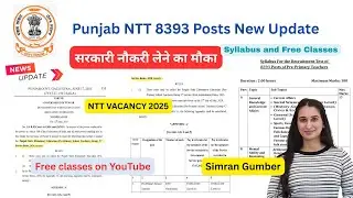 NTT 8393 Punjab Vacancy 2025 Simran Gumber Level Up Learning