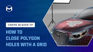 #C4DQuickTip 39: How to close polygon holes with a grid in Cinema 4D