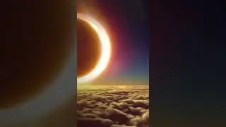 Solar eclipse above the clouds. #Shorts
