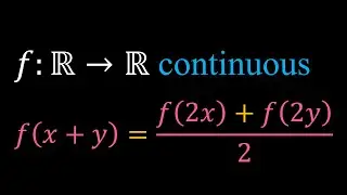 Solving A Functional Equation| How To Use Cauchy Theorem Properly | f(x+y)=f(2x)/2+f(2y)/2