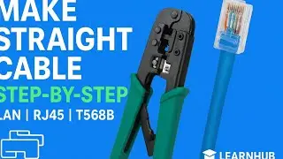 🧰 Make Your Own LAN Cable | Straight Cable Wiring (T568B Standard)