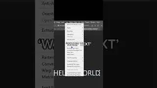 Here&rsquo;s how to warp text in UNDER 10 seconds! #graphicdesign #photoshop #like #subscribe #viral