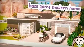 Base Game Modern Home 🌵 || The Sims 4 Speed Build