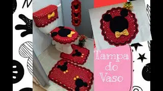 Tampa do vaso do conjunto de Banheiro Minnie ou Mickey retangular #ateliedaingrid