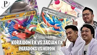 PENELITIAN STARTER DECK EX GANDA GENERATIONS : KORAIDON/CLODSIRE EX VS ZACIAN/ALCREMIE EX