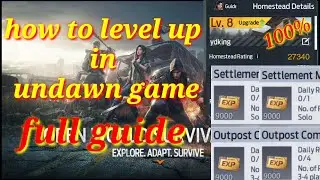 How to Fast level up !! tips and tricks in undawn game in 2023 #undawngame