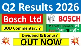Bosch Q2 results 2026 | Bosch results today | Bosch Share News | Bosch Share latest news today