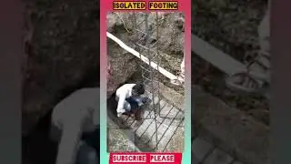 Isolated footing #youtubeshorts #construction #civilengeeniring #buildingmaterial