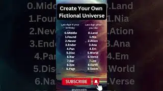 Create your own Fictional Universe 🌌 😊 what did you get ? #shorts #universe #fictional