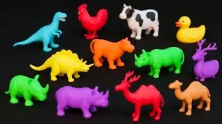 Cleaning animals cow duck goose horse chicken elephant crocodile goat bear dog zebra dinosaur