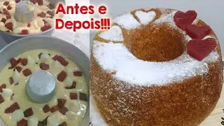 Você só vai querer fazer esse bolo! Bolo Flocão Romeu e Julieta!