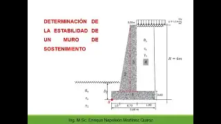 DETERMINACIÓN DE LA ESTABILIDAD DE UN MURO DE SOSTENIMIENTO