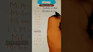 Full form of bsc/ba/btech/llb/phd /bed #reels #shorts #english #shortsviral #trending #yt #fullform