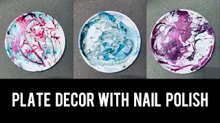 DIY with nail polish | Plate decor | Reusing expired nail colours