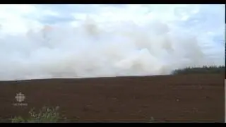 Peat farm fire challenges firefighters: RAW VIDEO