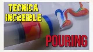 Pouring con Jeringuilla | Acrílico Fluido en español | 💉 BOOM!  ¿Qué sorpresa hay en la jeringa? 😱