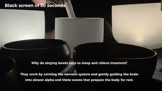 Tibetan Singing Bowls + 432 Hz Crystal Singing Bowls for Sleep & Deep Rest #blackscreen 