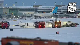 Listen to air traffic control as Delta Air Lines plane crashes, flips upside down at Toronto Airport