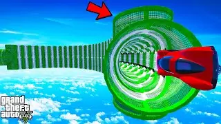 FRANKLIN TRIED GREEN WHITE LOOP RIDE PARKOUR RAMP CHALLENGE GTA 5 | SHINCHAN and CHOP