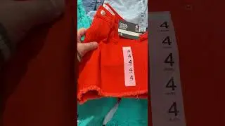 Primark Red Denim Short New for Women || February 2023