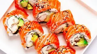 How To Make Sushi Philadelphia roll with Salmon and Eel