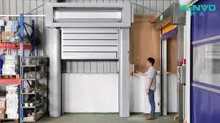 Thermal insulated aluminum spiral high speed roll up doors for industrial warehouse or garage