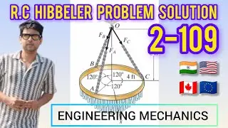 RC Hibbeler 2.109 Problem Solution |Engineering Mechanics Statics | Chapter 2 Force Vectors morning 