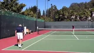 22 of 24: Mike and Chris play tennis at BTC
