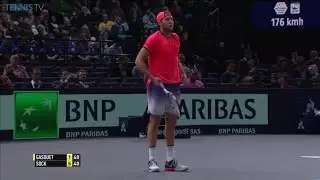 Sock overrules call to give Gasquet an ace: 2016 BNP Paribas Masters Paris