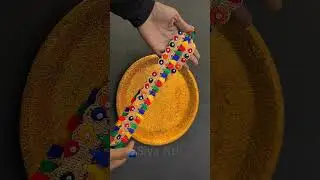 easy haldi thali decoration ideas using with glitter 💛#shorts #youtubeshorts #trending #viral #decor