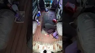 Rust Hole Repair with Fiberglass Putty.  Van progress &hellip;#vanlife #diy #autobodywork #tutorial #vlog