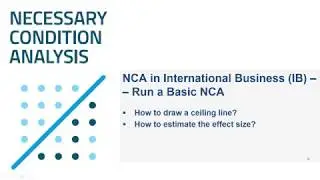 NCA - Run a basic necessary condition analysis in R