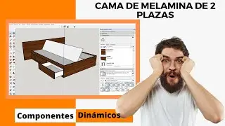 💥 [CAMA DE MELAMINA DE 2 PLAZAS] ✅ con Componentes Dinámicos