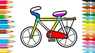 КАК НАРИСОВАТЬ ВЕЛОСИПЕД ДЛЯ ДЕТЕЙ | How to draw bicycle for kids |Velosipedni qanday chizish mumkin