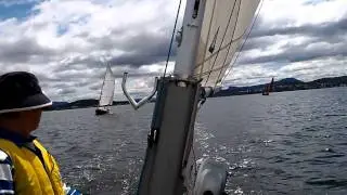 Norwalk Islands Sharpies (NIS) x 4 sailing at AWBF 2011