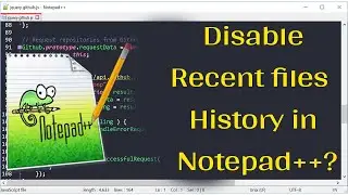 How to disable showing recent files in Notepad++?