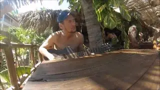 Matze from German band Ohrbooten playing the smallest concert of the world in Mazunte