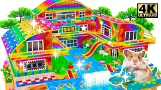 How To Make Rainbow Miniature Luxury Candy Castle Has Giant Merry-go-round From Magnetic Balls