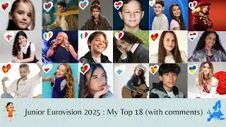🔝​ My top 18 Junior Eurovision 2025 with comment 🎤​