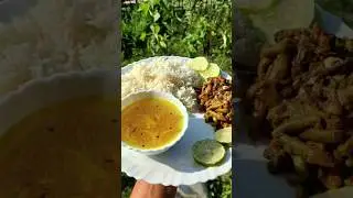 Colocasia roots with dry fish #shorts #ytshorts #cooking #colocasia