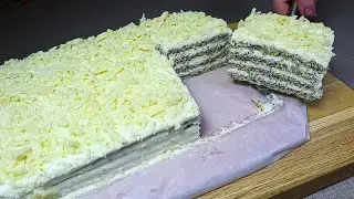 A delicious cake with melting sponge cake and delicate lemon cream.