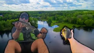 Multi-Species Kayak FLY Fishing In The LANARK Highlands (Teaching The Basics Of Fly Fishing!)