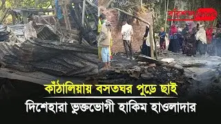 কাঁঠালিয়ায় বসতঘর পু ড়ে ছাই: দিশেহারা ভুক্তভোগী হাকিম হাওলাদার | Barishal Dot News